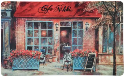 J&v Textiles 2-pack Premium Comfort Kitchen Mats (cafe Nikki)