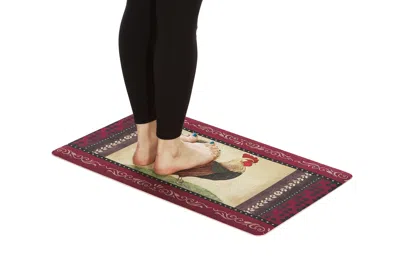 J&v Textiles 2-pack Premium Comfort Kitchen Mats (vintage Rooster)