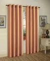 J&v Textiles J & V Textiles 2 Panels Solid Grommet Faux Silk Window Curtain Drapes Treatment In 84" Length