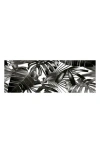 J&v Textiles J And V Textiles 20" X 55" Anti Fatigue Kitchen Mat In Black Palm Leaves