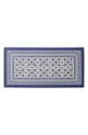 J&v Textiles J And V Textiles 20" X 55" Anti Fatigue Kitchen Mat In Blue Geo
