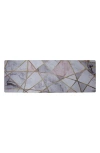 J&v Textiles J And V Textiles 20" X 55" Anti Fatigue Kitchen Mat In Gold/marble
