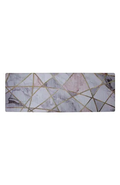 J&v Textiles J And V Textiles 20" X 55" Anti Fatigue Kitchen Mat In Gold/marble