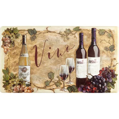 J&v Textiles 20"x36" Feel At Ease Anti-fatigue Kitchen Mat (vino 10438) In Neutral