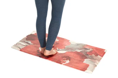 J&v Textiles 20"x39" Anti-fatigue Floor Mat (red Floral)