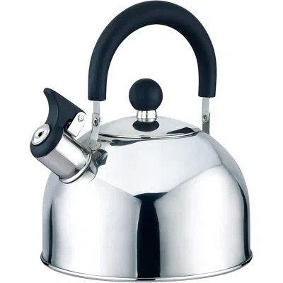 J&v Textiles 2.5 Qt. Stainless Steel Whistling Stovetop Kettle In Silver