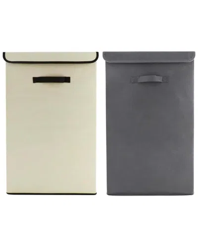 J&v Textiles 2-pack Large Laundry Basket In Multi