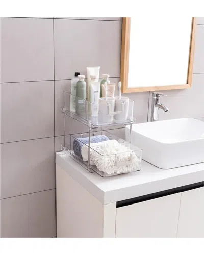 J&v Textiles 2-tier Sliding Drawer Organizer In White