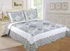 J&v Textiles 3-piece Cotton Blend Reversible Quilt Set