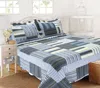 J&v Textiles 3-piece Cotton Blend Reversible Quilt Set