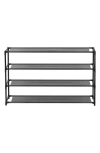 J&v Textiles J And V Textiles 4-tier Shoe Rack In Black