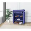J&v Textiles 4 Tier Shoe Rack With Side Pocket, Holds 24 Shoes