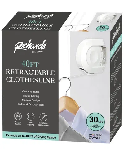 J&v Textiles 40ft Retractable Clothesline In Black