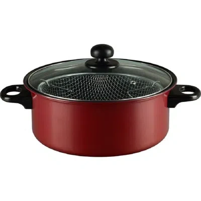 J&v Textiles 4.26 Liter Deep Fryer Accessory In Burgundy
