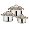 J&v Textiles 6-piece Stainless Steel Casserole Set Pots And Lidsâ€¦