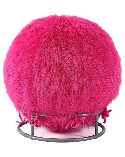 J&v Textiles 65in Posture Fuzzy Exercise Yoga Ball Chair Set In Pink