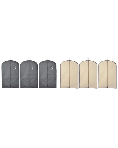 J&v Textiles 6-pack Suit & Dress Bags In Multi