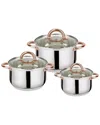 J&v Textiles J And V Textiles 6-piece Stainless Steel Casserole Set