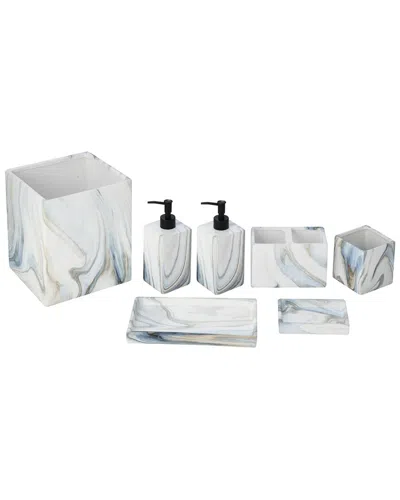 J&v Textiles 7pc Bathroom Accessories Set In Multi