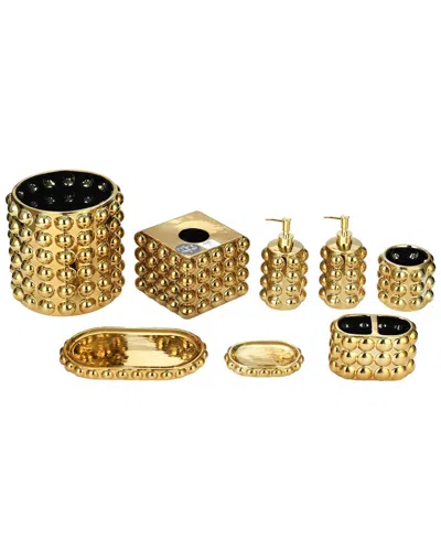 J&v Textiles 8pc Bathroom Accessories Set In Gold