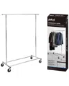 J&v Textiles Adjustable Foldable Garment Rack In Silver
