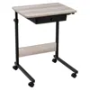 J&v Textiles Adjustable Overbed Bedside Table With Wheels (hospital And Home Medical Use)