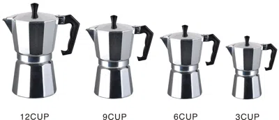 J&v Textiles Aluminum Coffee Maker - 4 Sizes In Gray