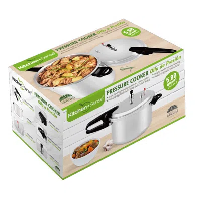 J&v Textiles Aluminum Pressure Cookers (4, 5, 7 Or 9 Liter) In White