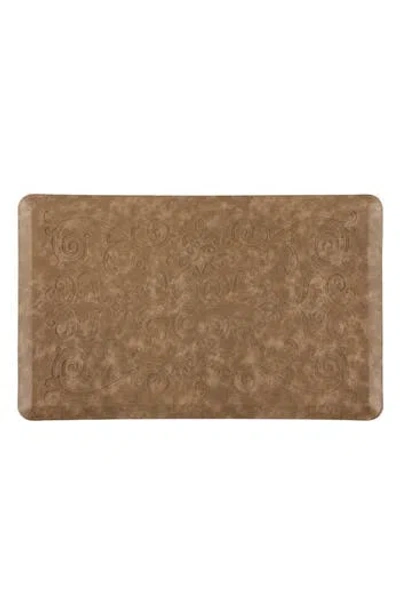 J&v Textiles J And V Textiles Anti-fatigue Embossed Floor Mat In Taupe
