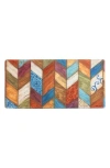 J&v Textiles J And V Textiles Anti Fatigue Kitchen Mat In Chevron Multi