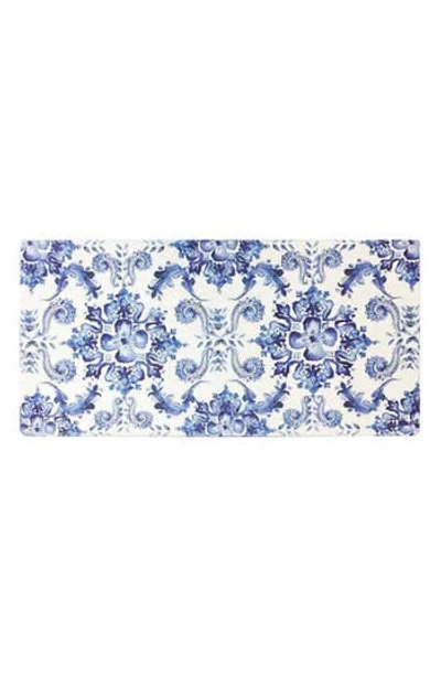 J&v Textiles J And V Textiles Anti Fatigue Kitchen Mat In Poppy Tile Blue