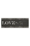 J&v Textiles J And V Textiles Antifatigue Love Kitchen Mat In Red