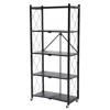 J&v Textiles Assembled Black Foldable Metal Storage Shelving Unit - 3 Sizes! In Gray