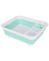 J&v Textiles Collapsible Dish Drying Rack In Blue