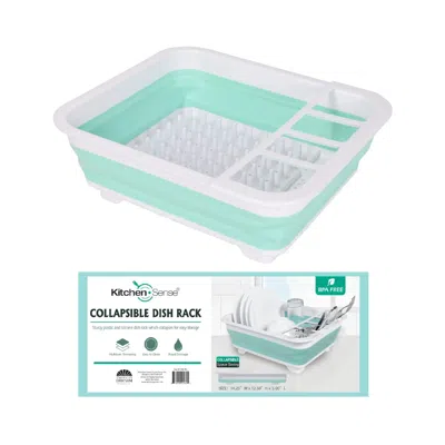 J&v Textiles Collapsible Plastic Dish Rack - 3 Colors In Blue