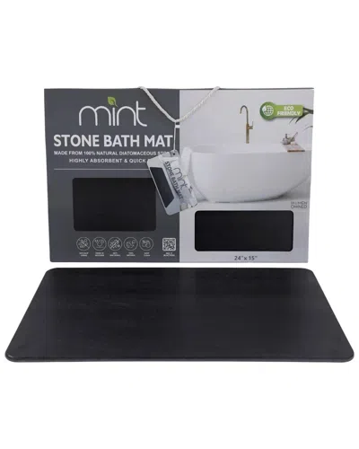 J&v Textiles Diatomaceous Quick-drying Stone Bath Mat In Black