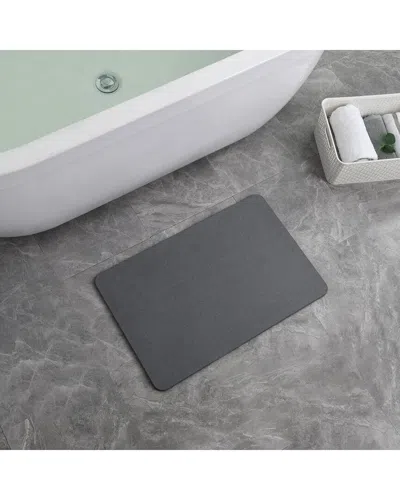 J&v Textiles Diatomaceous Quick-drying Stone Bath Mat In Gray