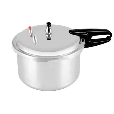 J&v Textiles Durable Aluminum Pressure Cookers (7 Liter) In Silver