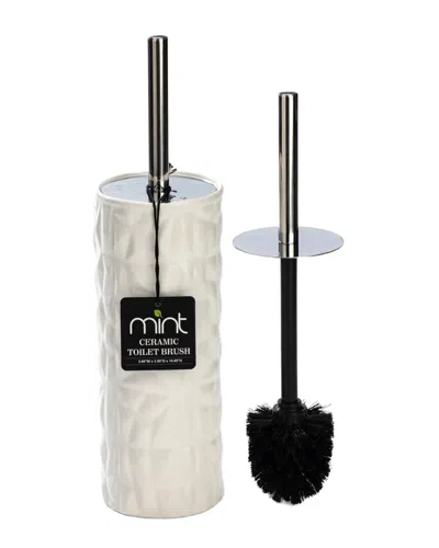 J&v Textiles Faceted Ceramic Toilet Brush In Neutral