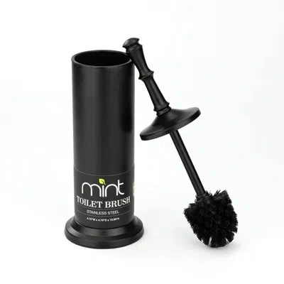 J&v Textiles Industrial Toilet Brush, Toilet Bowl Brush With Extra Long Handle Durable Bristles Toilet Scrubber A In Matte Black