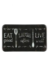 J&v Textiles J And V Textiles Kitchen Floor Mat In Black