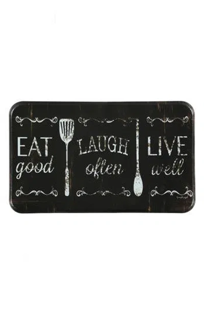 J&v Textiles J And V Textiles Kitchen Floor Mat In Black