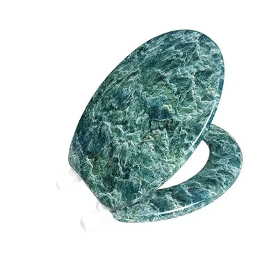 J&v Textiles Marble Round Toilet Seat In Jade