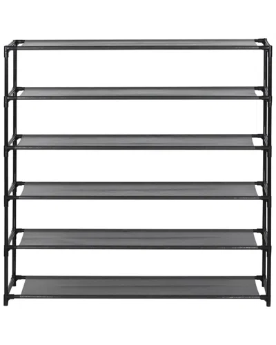 J&v Textiles Modern Space Saving Shoe Rack In Black