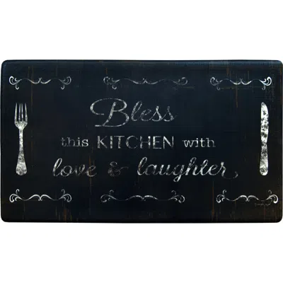 J&v Textiles Oversized 20"x36" Feel At Ease Anti-fatigue Kitchen Mat (bless This Kitchen)