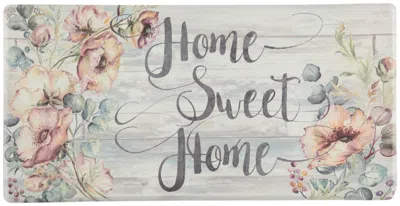 J&V TEXTILES OVERSIZED 20"X39" ANTI-FATIGUE EMBOSSED FLOOR MAT (HOME SWEET HOME)