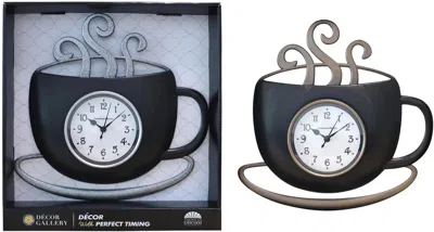 J&v Textiles Plastic Farmhouse Style Latte Cup Clock 11.5 X 1.375 X 11 Inches