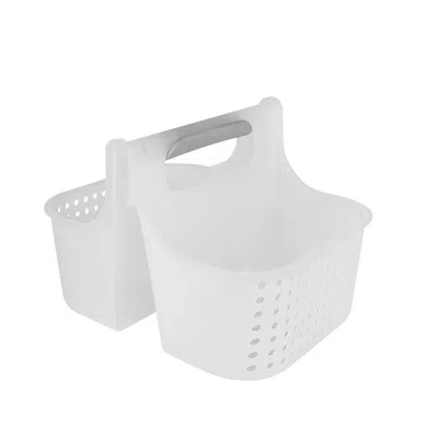 J&v Textiles Portable Shower Caddy, Bathroom Organizer Basket, Perfect Size For Dorm/college, Plastic Bath Tote, In Multi