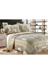 J&v Textiles J And V Textiles Reversible Quilt Set In Brown