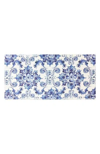 J&v Textiles J And V Textiles Rooster Anti Fatigue Kitchen Mat In Poppy Sketch Tile Blue